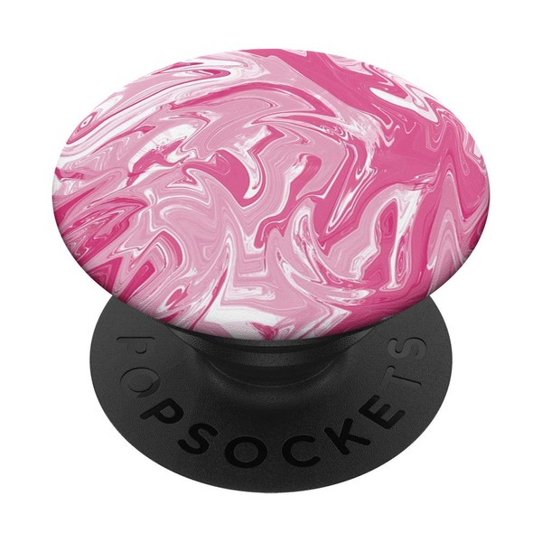 Matte Pink and White Phone Button Holder Pop Out Back