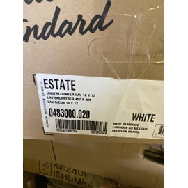 American Standard 0483.000 Estate 19-3/4" Undermount Vitreous China Bathroom Sink with Overflow - White