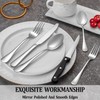 MUTNITT 48 Pcs Silverware Set with Steak Knives Service for