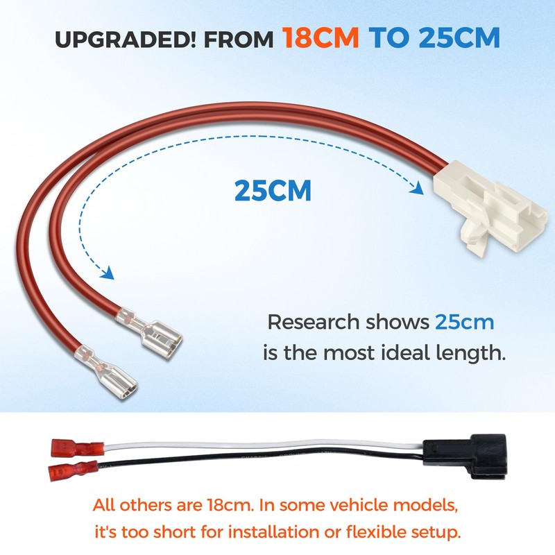 Naponal 4 Pcs 72-8105 Speaker Harness,Thicker Longer Professional Speaker Wire