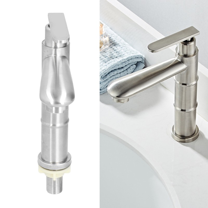 Bamboo Shape Stainless Steel Basin Faucet Cold Water Sink Faucet