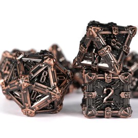 HKDZ Metal DND Dice 7pcs Role Playing d&d dice,Dice Set D20 D12 D10 D8 D6 D4,Metal dice for Pathfinder Warhammer MTG RPG Board Games