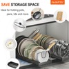Enskatec Expandable Pots and Pans Organizer Under Cabinet, Sliding Pot