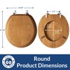 Mayfair Natural Oak Veneer Round Toilet Seat with Chrome Hinges