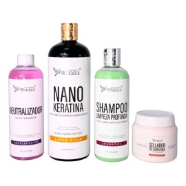 Kit Nanokeratina Ap Sellador Neutralizador Shampoo Lp                                                                                                 