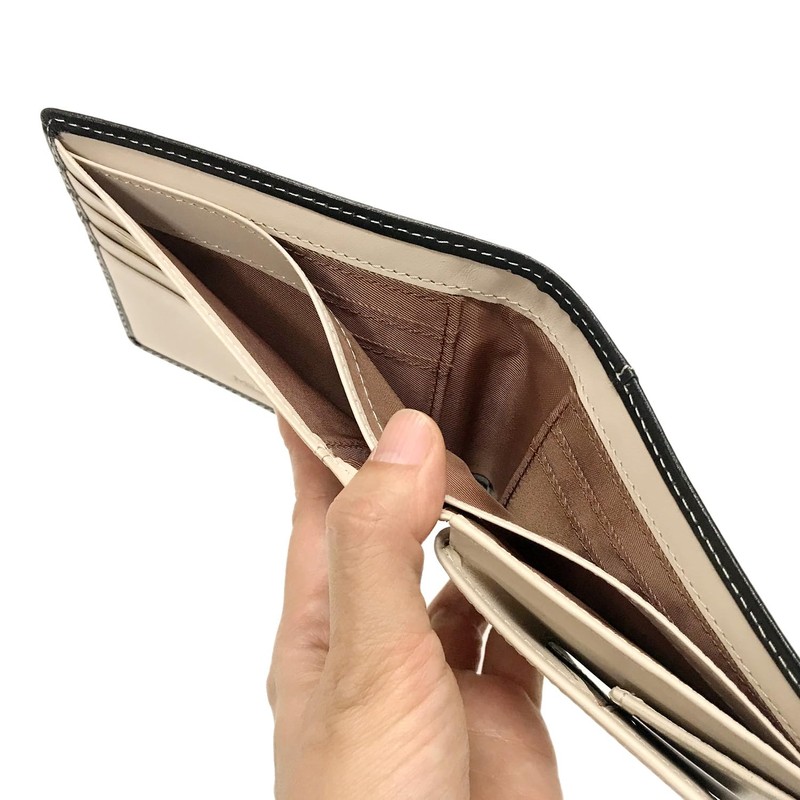 MILAGRO CA-Y-660 Tamponato Leather Bifold Wallet with Coin Purse (Men's