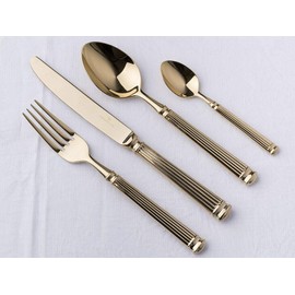 GreenGate - Cutlery Dinner Gold - Set of 4 - Stainless Steel