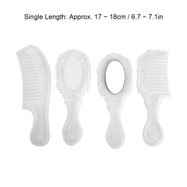 Moldes de silicona para espejo de peine para bricolaje, peine para el cabello, manualidades, moldes reutilizables, herramientas hechas a mano