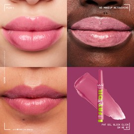 NYX Professional Makeup Nourishing Lipstick for Maximum Colour, Care and Moisture, with Avocado, Raspberry Oil and Cloudberry Oil, Vegan Formula, Fat Oil Slick Click, DM Me