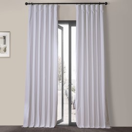 HPD Half Price Drapes Vintage Cotton Velvet Curtains for Living Room 50 X 84 (1 Panel), VCCH-VET20802-84, Powder White