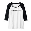 Women's Love Nana Funny Grandma Grandmother Graphic Raglan, black