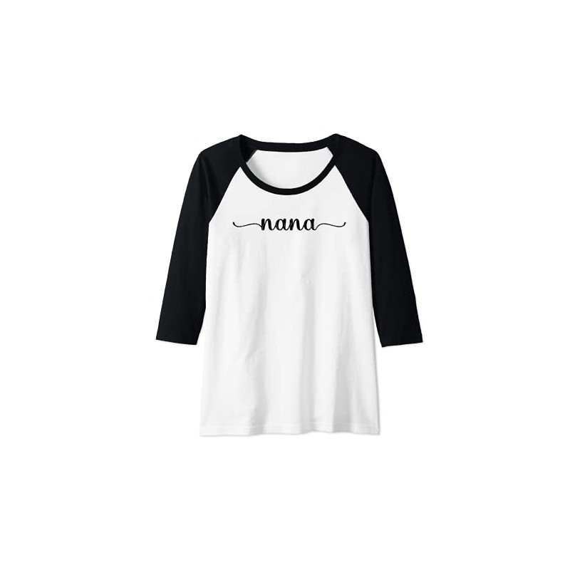 Women's Love Nana Funny Grandma Grandmother Graphic Raglan, black