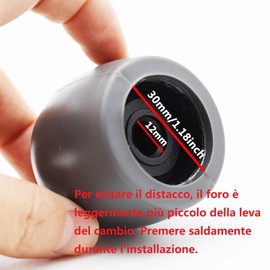 zingking Car 5 Speed Gear Shift Knob for Fiat 500 500C Panda 2003-2012 Grey