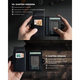 DODENSHA Airtag Card Case RFID Protection Men's Wallet Pop-Up Slim Wallet with Coin Compartment Small Credit Card Holder Wallet for Men, brown, rfid wallet