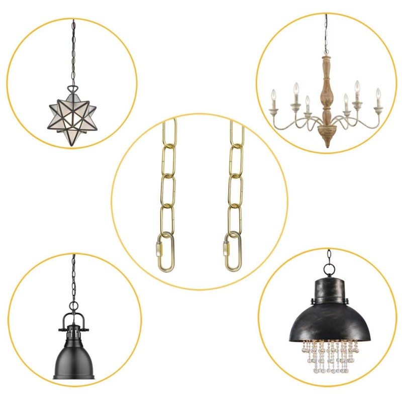 ECUDIS 20 Feet Pendant Light Fixture Chain, Lighting Hanging Chain