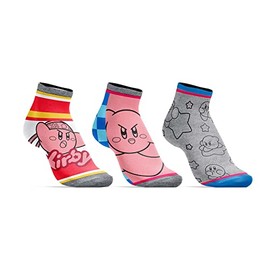 Kirby Action 3 Pack Womens Juniors Ankle Socks