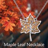 VIJASHOP Maple Leaf Necklace 925 Sterling Silver Dainty Maple Leaf