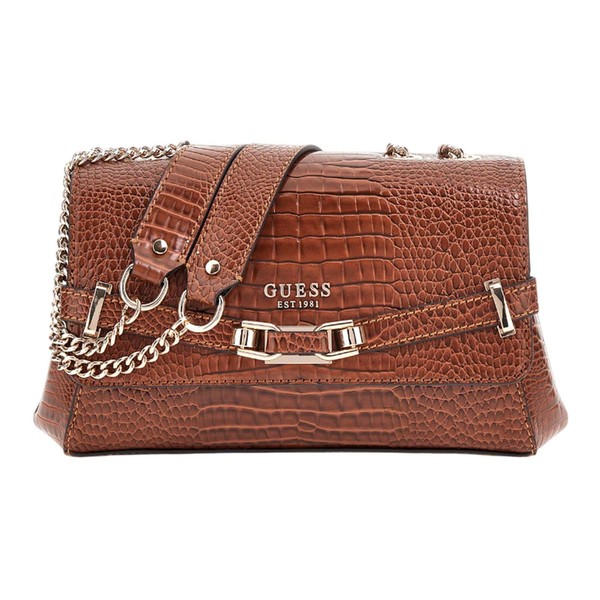 GUESS Silvye Convertible Xbody Flap Bag Cognac, Cognac