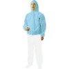 TRUSCO (torasuko) Non-woven Fabric Disposable Protection Clothes Hooded Jumper Bar Medium Blue TPC – F – Medium – B