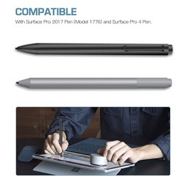 TiMOVO Pen Tips for Surface Pen, (3 Pack, HB/2H/H Type) Original Surface Pen Tips Replacement Kit Fit Surface Pro 2017 Pen (Model 1776) and Surface Pro 4 Pen - Black
