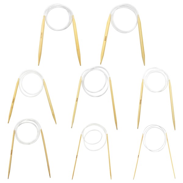 Bamboo Circular Knitting Needle Set, 60 cm Knitting Needle Set