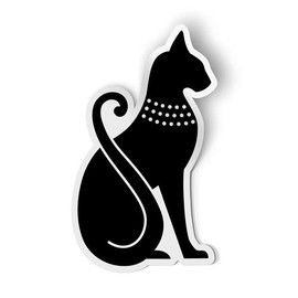 Squiddy Egyptian Cat - Vinyl Sticker for Car, Laptop, Notebook (5" Tall)