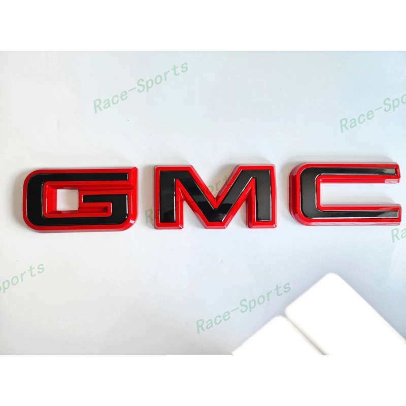 Auto GMC OVERLAY Front Rear Red Black GMC Emblem 2019+