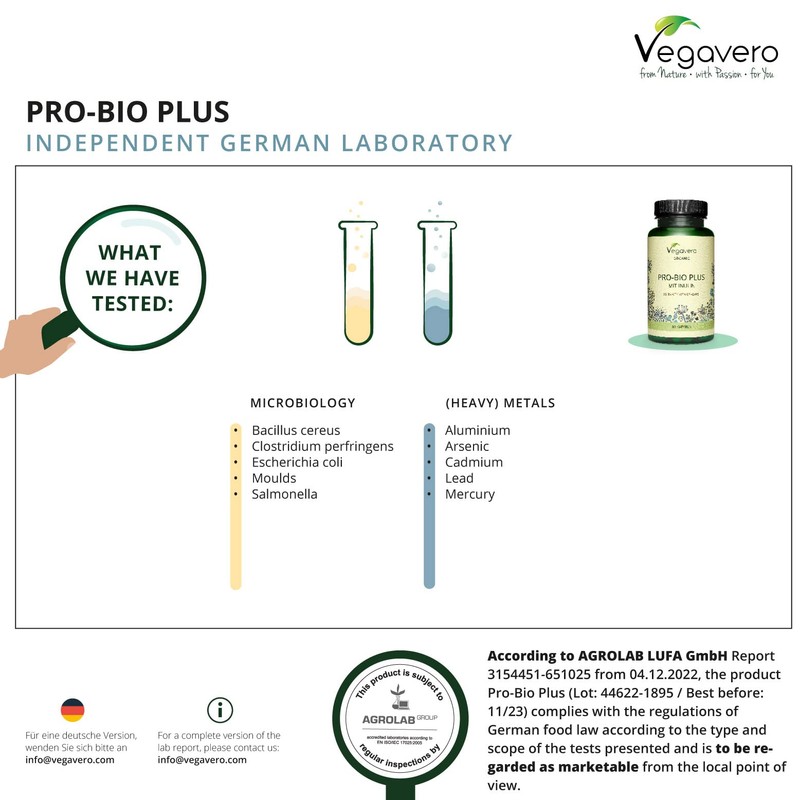 Probiotics & Prebiotics Vegavero® | 100% Organic | 10 Strains