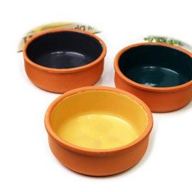 Terracotta Coloured Ramekins Set of 3 Round 12cm Serving Tapas Dip Dish Bowls