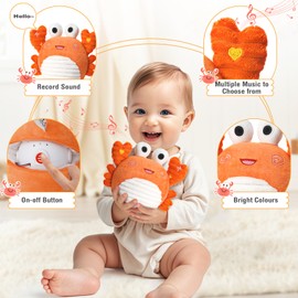 Crawling Crab Toy, Sensory Toys for Babies Interactive Musical Dancing Crab Baby Toys 6 to 12 Months Toys for 0 1 2 3 4 Year Old Birthday Gifts