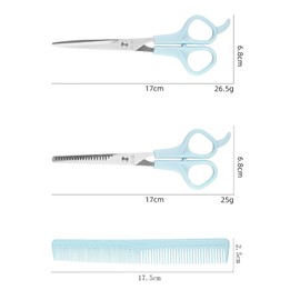 Yesmin Hair Scissors Set Barbers,Home Use or Pet Shearing Scissors to Use on Men, Women, Adult and Children-Blue