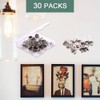 30 PCS Picture Hanger Nails, Double Headed Push Pins Hooks