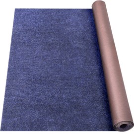 Grefinity Marine Carpet,5 FT x 10 FT Deep Blue Indoor Outdoor Carpet 0.2" Thick Boat Carpet with Water-Proof TPE Backing, Non-Slide Outdoor Marine Carpet Roll for Home, Patio, Porch, Deck