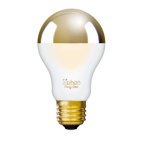 [Siphon] Filament LED Bulb, Gold Mirror + Frost LDF81, Color Temperature: 2600K, E26, Bulb Color, Clear, Glass, Retro, Antique, Industrial, Brooklyn, Stylish, Indirect Lighting Lamp