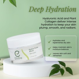 Elistr Hydra Forte Moisturizing Face Mask with Ferulic Acid Vitamins E & C for All Skin Types / 모든 피부 타입을 위한 페룰산 비타민 E & C가 함유된 엘리스트레 히드라 포르테 보습 페이스 마스크