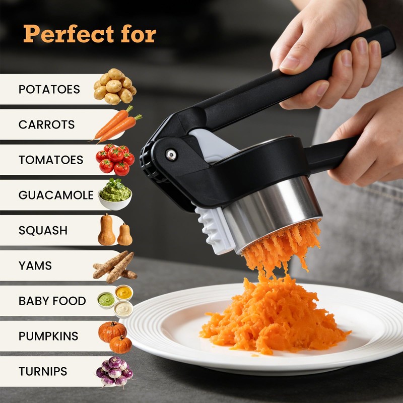 Potato Ricer - Betso Effortless Double-Gear Potato Ricer and Masher