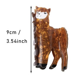 Autumn Alpaca Shape Hair Claw Clip Colorful Animal Non-Slip Hair Accessories for Medium Hair Women Girls