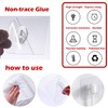 6pcs Adhesive Toothbrush Holder Wall Mounted, Multi-Function Storage Hook, Transparent