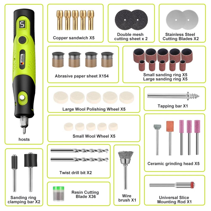 KEPEAK Electric Drill Dremel Grinder Engraving Pen Grinder Polisher Rotary