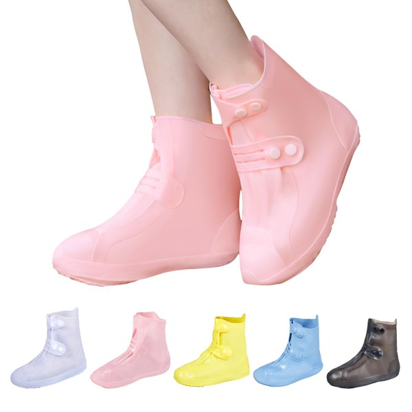 Dream Apparel Waterproof Rain Shoe Covers for Women Men, Non-Slip