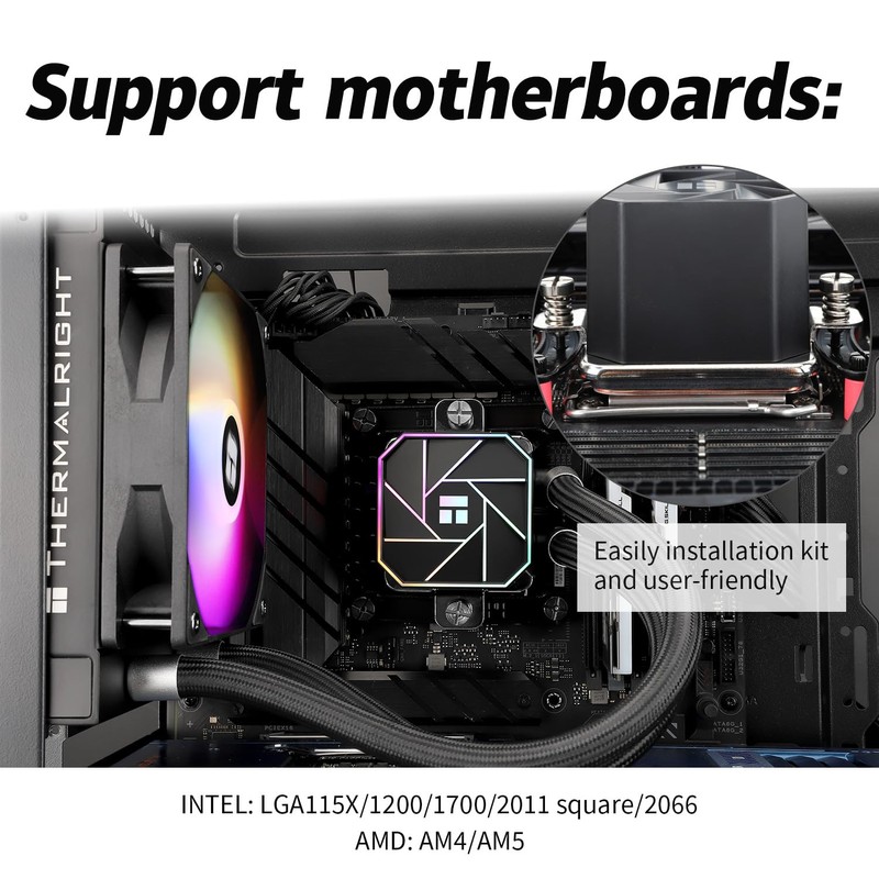 Thermalrlght Aqua Elite 120 V3 Liquid CPU Cooler, AIO Pump
