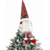 Gnome Christmas Tree Topper Decorations – Compressible Knitted Santa Gnomes