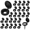 Screw Covers 100pcs Black Plastic Screw Cap Hinged Fold Over Caps Rubber Dust Washer Flip Tops for M4-M8 Screw