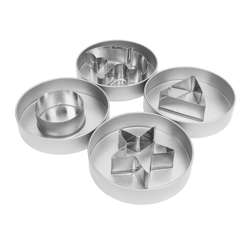 4Pcs Stainless Steel Cookie Cutter Set Biscuit Cutter Set Candy