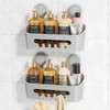 LEVERLOC Shower Caddy Suction Cup 2 Pack, Shower Organizer Removable