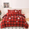 Mengersi Christmas Duvet Cover Set Queen Size,Christmas Tree Snowflake Duvet