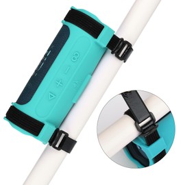 TXEsign Silicone Case Cover Compatible with JBL Flip 6 Bluetooth Speaker, Protective Case JBL Flip 6 Travel Speaker Pouch with Shoulder Strap and Bike Strap for Bike Golf Cart Railing (Light Green)