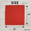 MDSTYLE 100% Cotton Solid Color Bandana for Men & Women