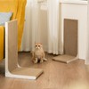 Conlun Cardboard Cat Scratcher, 23" L-Shaped Scratch Pad, Vertical Wall-Leaning
