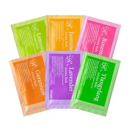 Levisto Aroma Bath Salts, Set of 24, Novelty Assortment, Individually Wrapped Set, Aroma Scent, Bath Goods
